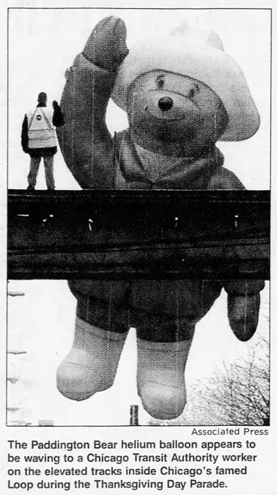The Paddington Bear helium balloon